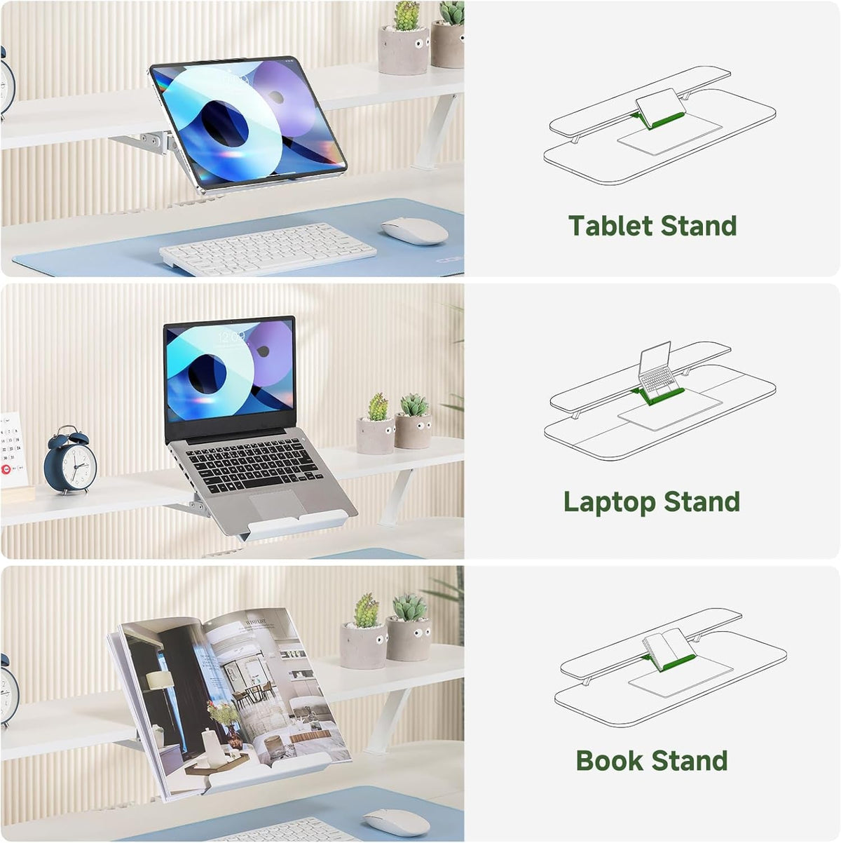 Electric Height Adjustable Standing Desk 48x24 Inches
