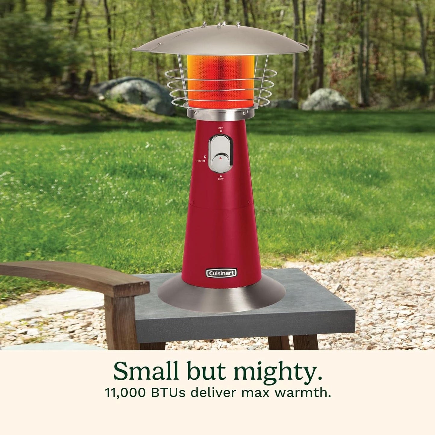 Portable Tabletop Patio Heater 11000 BTU Red Outdoor