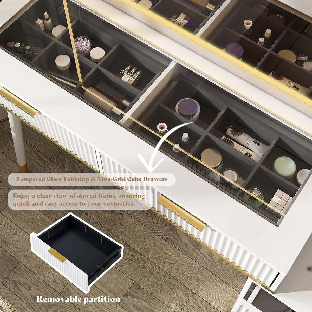 48 Inch Vanity Desk Luminescent Illuminated Mirror-4