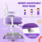Kids Desk Chair Height Adjustable 16 To 21 Inches Violet