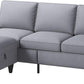 Contemporary Gray Sectional Sofa With Storage Ottoman