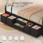 Industrial Grade Metal Twin Over Full Bunk Bed Black