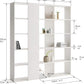 Rachele Modern Ashwood White Melamine Laminated Bookcase