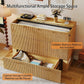 Fullsize Oak Murphy Bed Cabinet With Integrated Charging