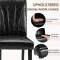 Six Black PU Leather LuxuriouslyUpholstered Dining Chairs