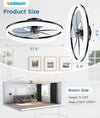 Modern Black Bladeless Ceiling Fan Remote Control