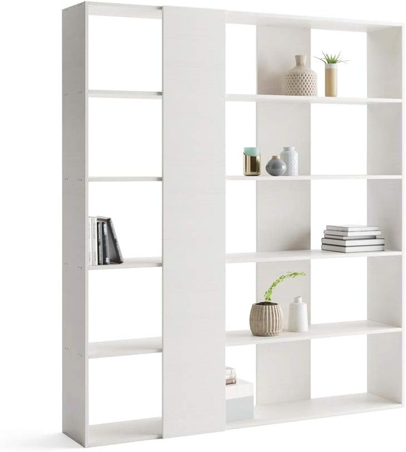 Rachele Modern Ashwood White Melamine Laminated Bookcase