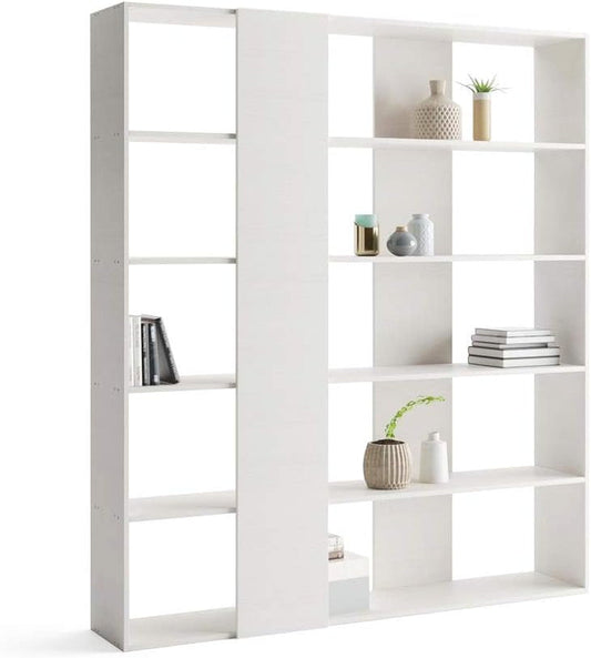 Rachele Modern Ashwood White Melamine Laminated Bookcase