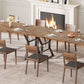 70.9 Inch Farmhouse Dining Table With X Shaped Metal Legs