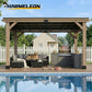 10x12 Cedar Gazebo Gray Weatherproof Sloped Roofing