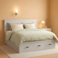White Full Size Murphy Cabinet Bed With Integrated USB Charging