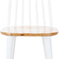 Farmhouse Spindle Back Side Chair White Natural Dining Room