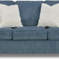 Blue Queen Stainresistant Memory Foam Sleeper Sofa