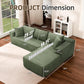 Green 106Inch Modular Sectional Sofa Luxurious Living