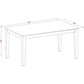 7 Piece Dining Table Set With 6 Chairs Modern Style