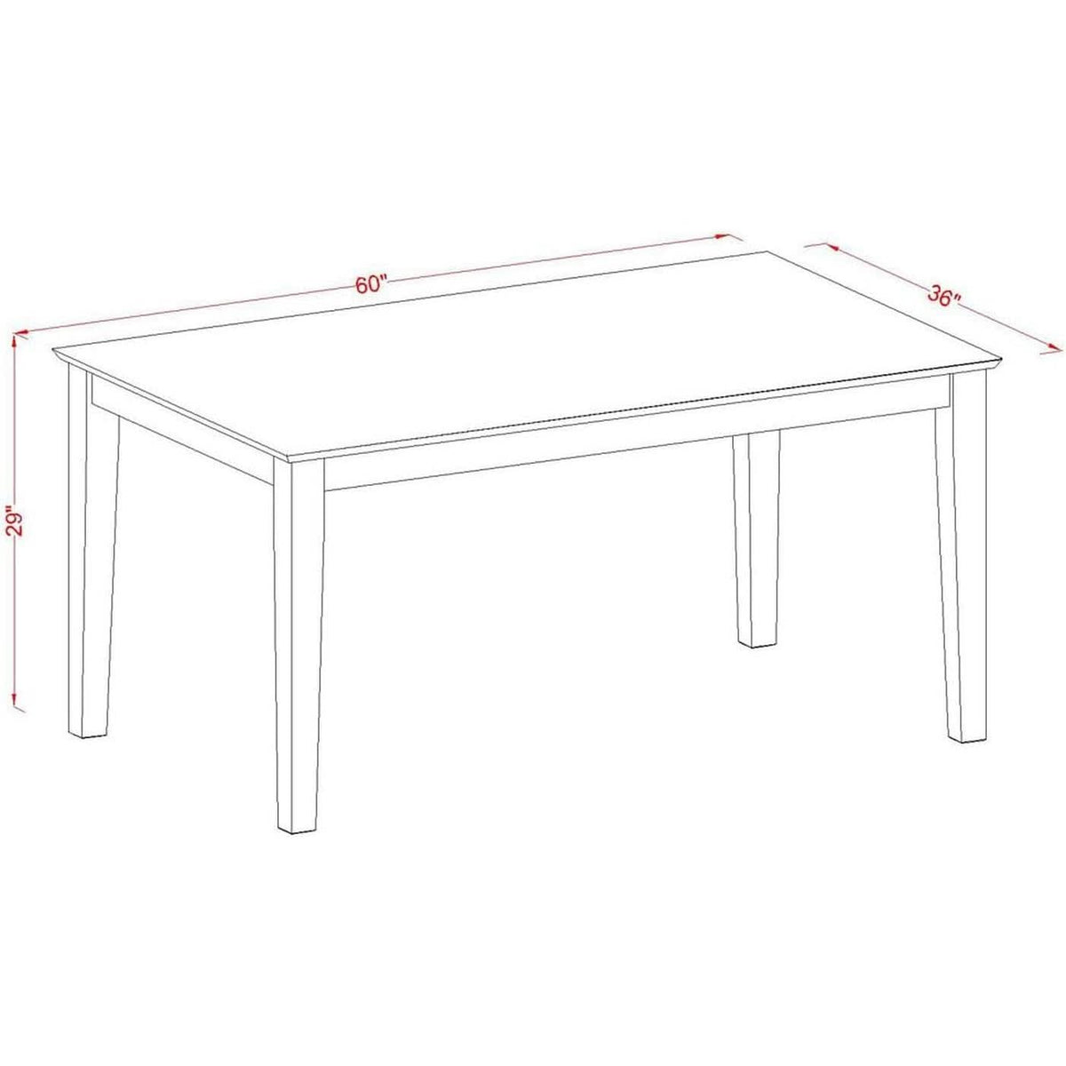 7 Piece Dining Table Set With 6 Chairs Modern Style