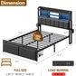 Professional Full Size Black Bed Frame Upholstered