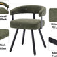 Green Leather Upholstered Dining Chairs Curved Back