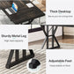 70.8 Inch Executive Desk Black Oak Office Desk Home Office