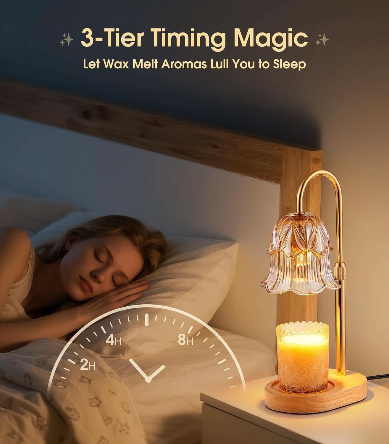 Candle Warmer Lamp With AdjustableTimer Dimmable LED