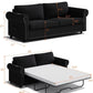 Queen Sleeper Sofa Bed Black Ergonomic Contemporary