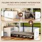 Walnut White Twin Space-Saving Murphy Bed Mattress