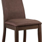 Chocolate Upholstered Ergonomic Dining Chairs Set 2
