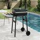 Portable Charcoal Grill With Collapsible Side Table