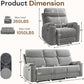 Light Grey Power Recliner Contemporary Sofa Collection