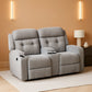 67 Inch Manual Loveseat Recliner Sofa With Cupholders