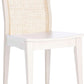 Coastal White And Natural Rattan Dining Chair Set Of 2