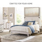Queen Cross buck Platform Bed White wash Durable Frame