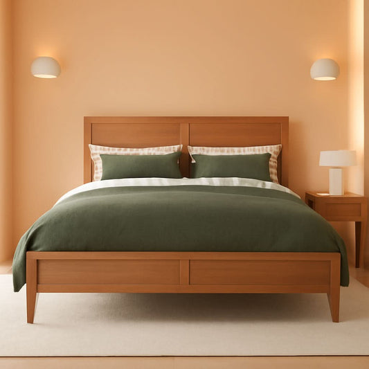 Premium Distressed Solid Wood FullSize Platform Bed