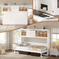 Twin Murphy Bed With Multi Compartmental Storage White