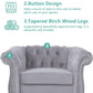 3 Piece Velvet Living Room Set Sectional Chesterfield Sofa Upholstered Loveseat And Chair