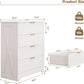 White Lofty Hardwood Dresser With Generous Drawers