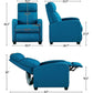 Blue Fabric Recliner Chair For Living Room Comfort
