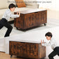 39 Inch Rustic Brown IndustrialGrade SolidStorage Chest
