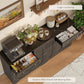 Contemporary Arched Black Sideboard With Drawer Storage