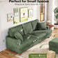 Corduroy Sofa Eighty SevenInch Deep Seat Green Living Room Comfort