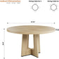 47 Round Dining Table Pedestal Traditional Farmhouse
