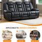 Black Premium Faux Leather Motorized Reclining Sofa