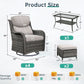 Swivel Rocker Patio Chairs Set with Cozy Coffee Table