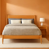 Queen Panel Bed Handcrafted Scandinavian Oak Finish