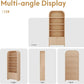 Arched Bookcase With Fluted Drawer Seventy Inch Natural