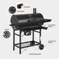 Barrel Charcoal Grill With Telescoping Front Shelf