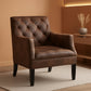 Traditional Upholstered Accent Chair 20.5 Inch Brown