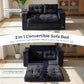 Black Convertible Sofa Bed Includes Pullout Sleeper