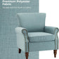 Blue Wingback Accent Chair With Removable Cushions