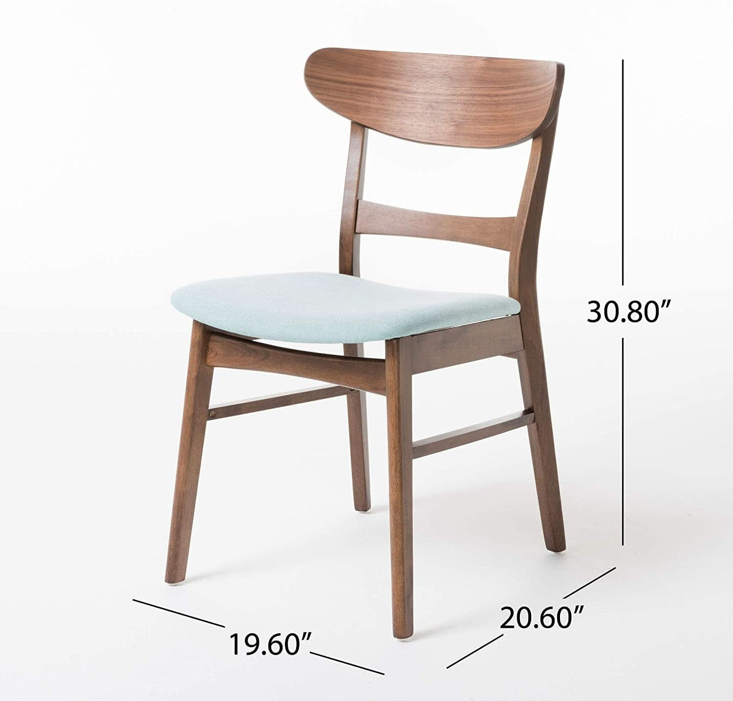 Mid Century Modern Dining Chairs Set Of 4 Mint Upholstery Walnut